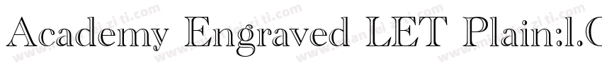 Academy Engraved LET Plain:l.O字体转换